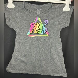 Pink Floyd Gray Kids Casual Dress with Colorful Logo